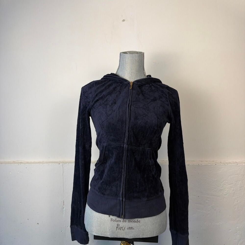 Juicy-couture Women's Navy and Blue Hoodie